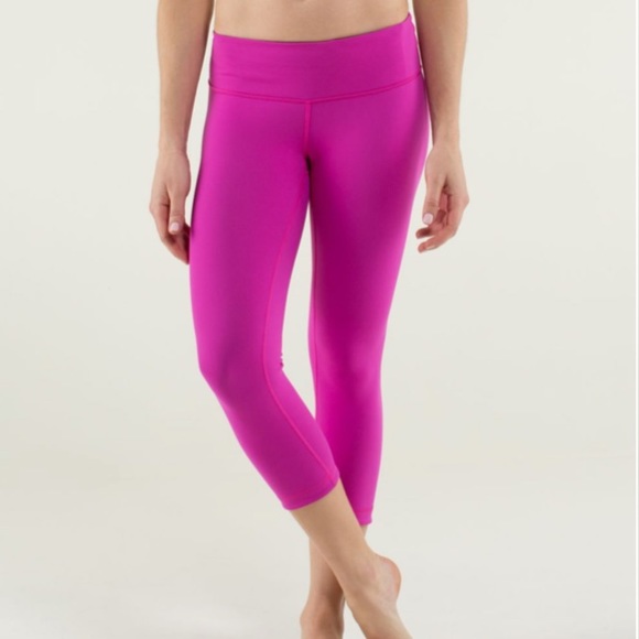 lululemon athletica Pants - Lululemon Wunder Under Crop Reversible Pink Black